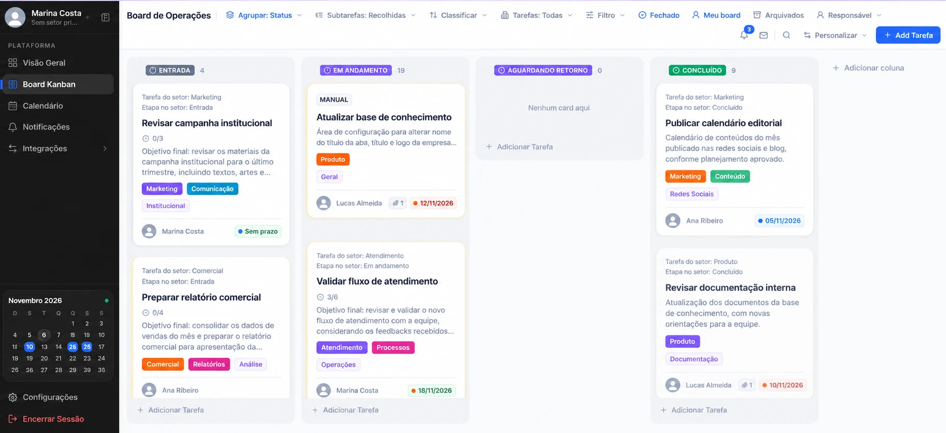 Board integrado ao MultiIA Assistentes